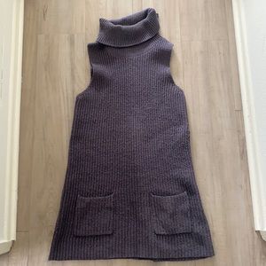 Ribbed Turtleneck Sweater Dress